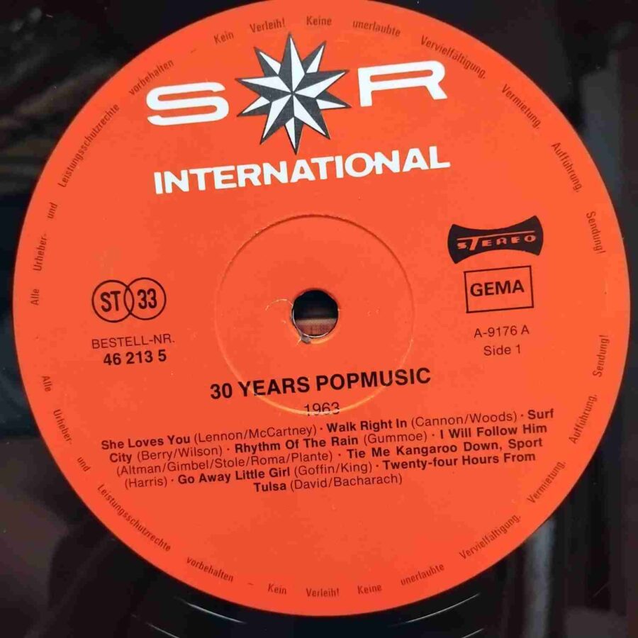 30 Years Popmusic 1963 SKU8 (1) 30 Years Popmusic 1963 - The Beatles, Lesley Gore, Stevie Wonder, Johnny Cash - Disc Vinil LP EX