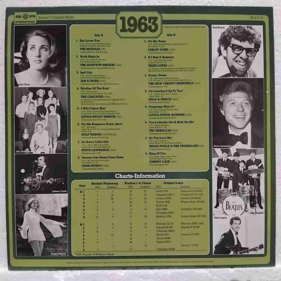 30 Years Popmusic 1963 SKU8 (3) 30 Years Popmusic 1963 - The Beatles, Lesley Gore, Stevie Wonder, Johnny Cash - Disc Vinil LP EX