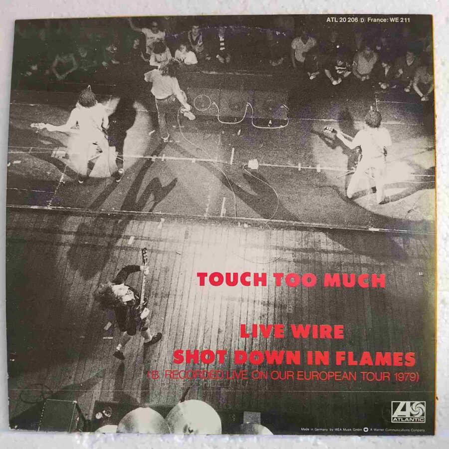 ACDC – Touch Too Much SKU8 (3) AC/DC – Touch Too Much - Disc Vinil MAXI 45 RPM EX