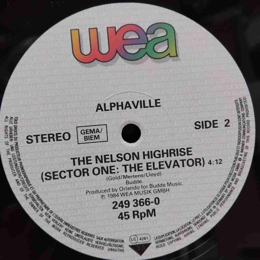 Alphaville – Sounds Like A Melody (Special Long Version) - Disc Vinil MAXI 45 RPM EX