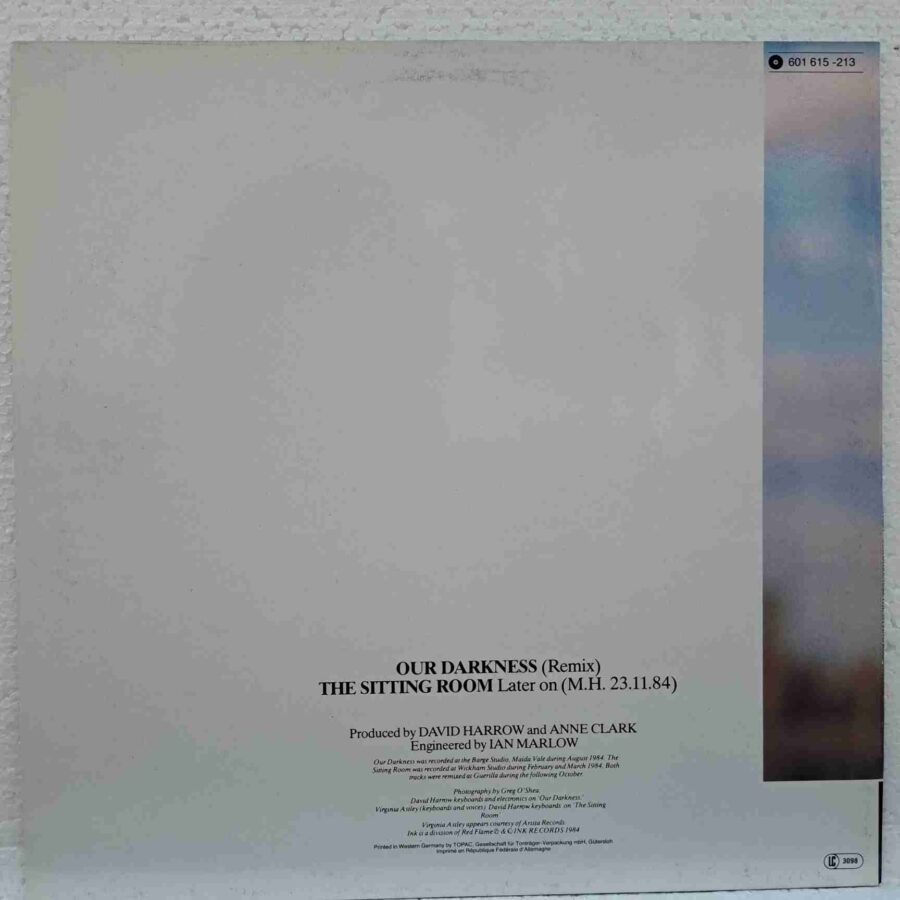 Anne Clark – Our Darkness - Disc VINIL MAXI 45 RPM EX
