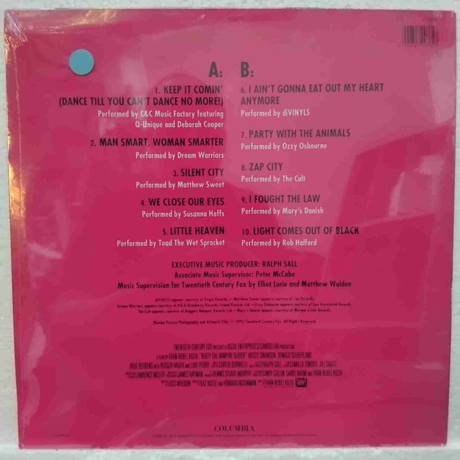 Buffy The Vampire Slayer SKURESIGILAT (3) Buffy The Vampire Slayer - C&C Music Factory, Ozzy Osbourne, Matthew Sweet, The Cult - Disc VINIL LP VG (resigilat)