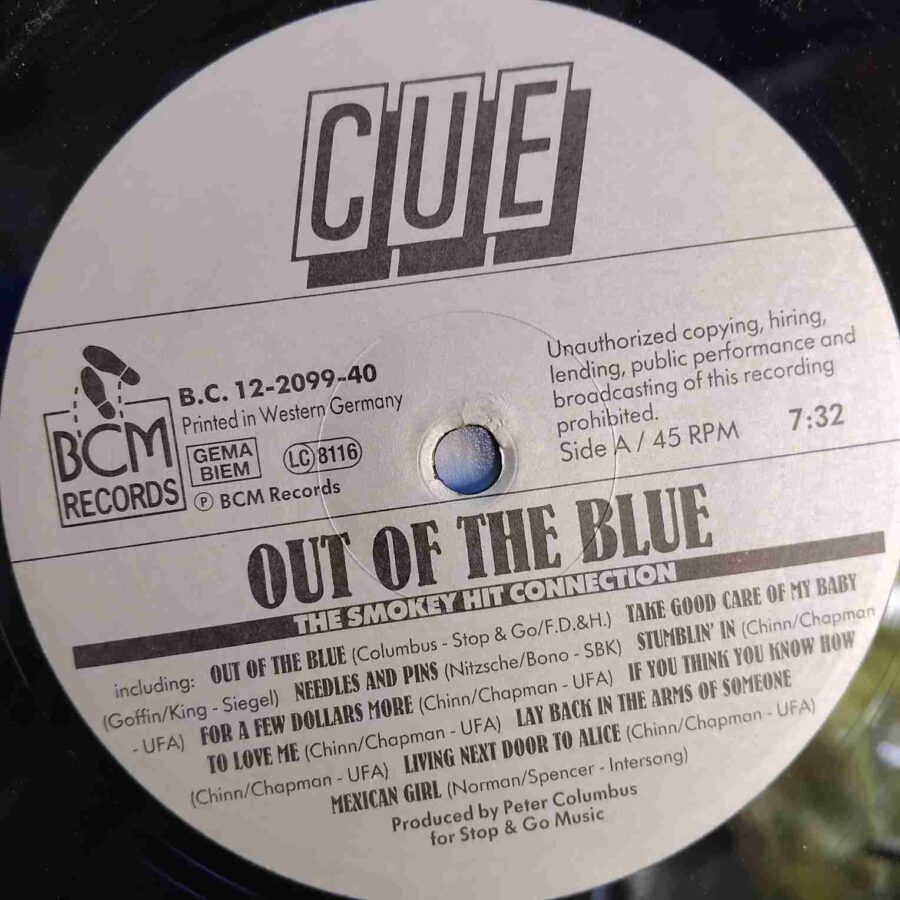 Cue – Out Of The Blue (The Smokey Hit Connection) SKU8 (1) Cue – Out Of The Blue (The Smokey Hit Connection) - Disc Vinil MAXI 45 RPM EX