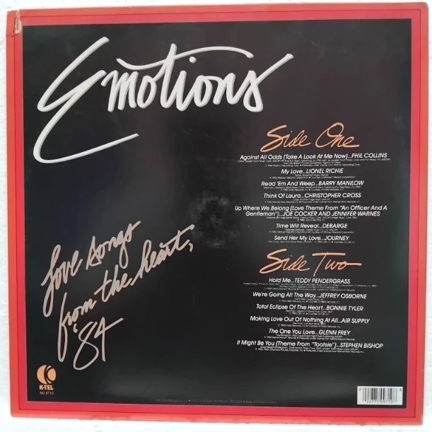 Emotions (Love Songs From The Heart ’84) SKU7 (3) Emotions - Phil Collins, Lionel Richie, Barry Manilow, Christopher Cross - Disc VINIL LP VG VG+ US