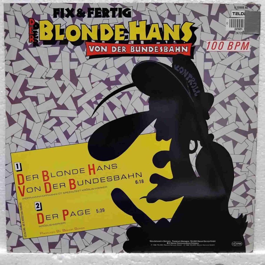 Fix & Fertig – Der Blonde Hans Von Der Bundesbahn SKU9 (3) Fix & Fertig – Der Blonde Hans Von Der Bundesbahn - Disc Vinil MAXI 45 RPM VG+