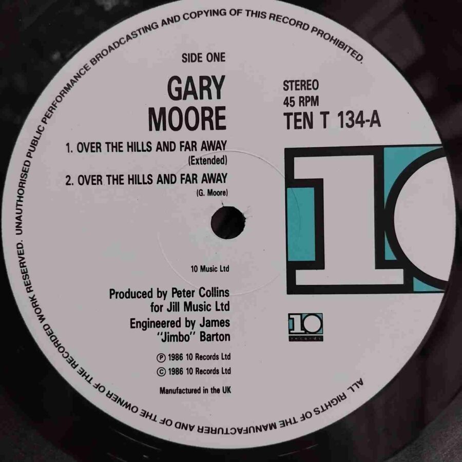 Gary Moore – Over The Hills And Far Away SKUX (1) Gary Moore – Over The Hills And Far Away - Disc VINIL MAXI 45 RPM VG VG+ UK