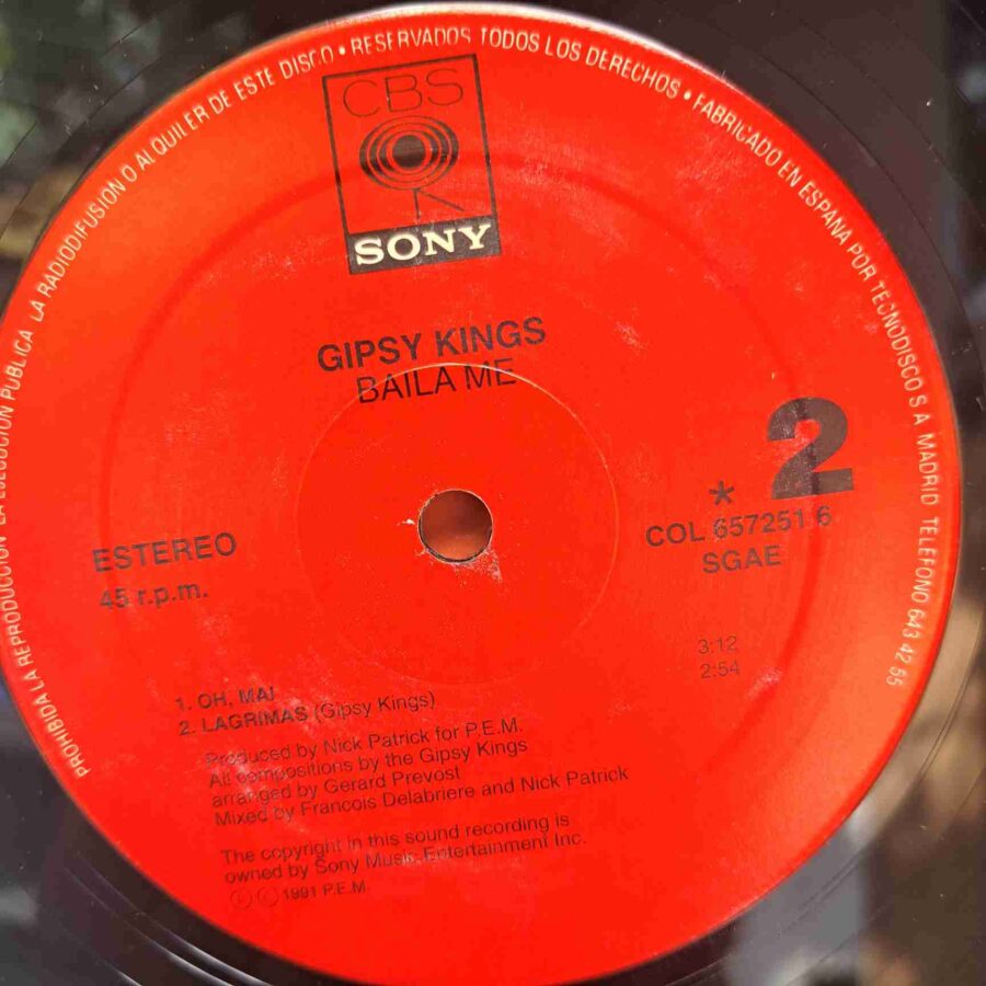 Gipsy Kings – Baila Me SKU4 (1) Gipsy Kings – Baila Me - Disc VINIL MAXI 45 RPM VG+