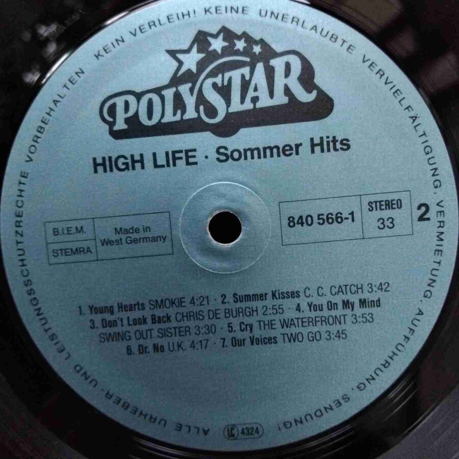 High Life Sommer Hits SKUX (3) High Life Sommer Hits - Fine Young Cannibals, Bananarama, The Cure, Bangles - Disc VINIL 2LP VG VG+