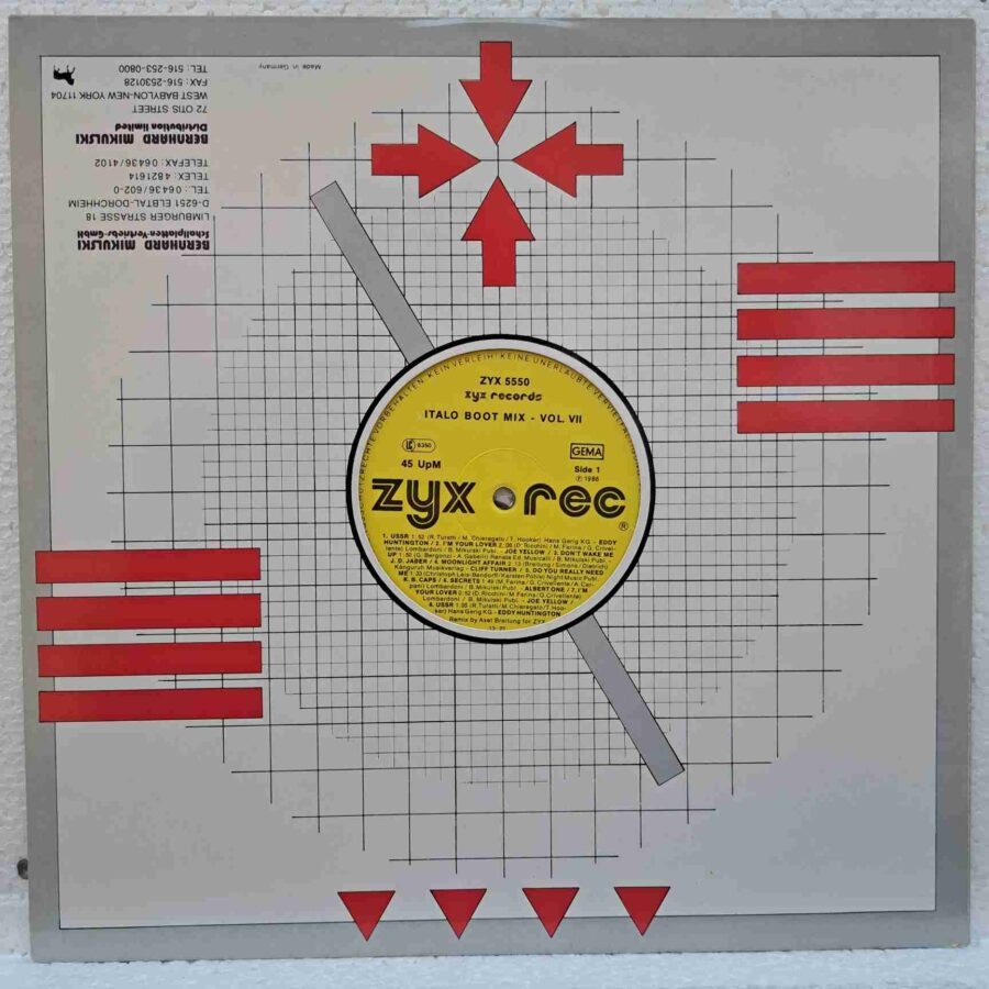 Italo Boot Mix Vol. 7 (2) Italo Boot Mix Vol. 7 - Ken Laszlo, Trans-X, Mike Mareen, Koto - Disc VINIL MAXI 45 RPM EX