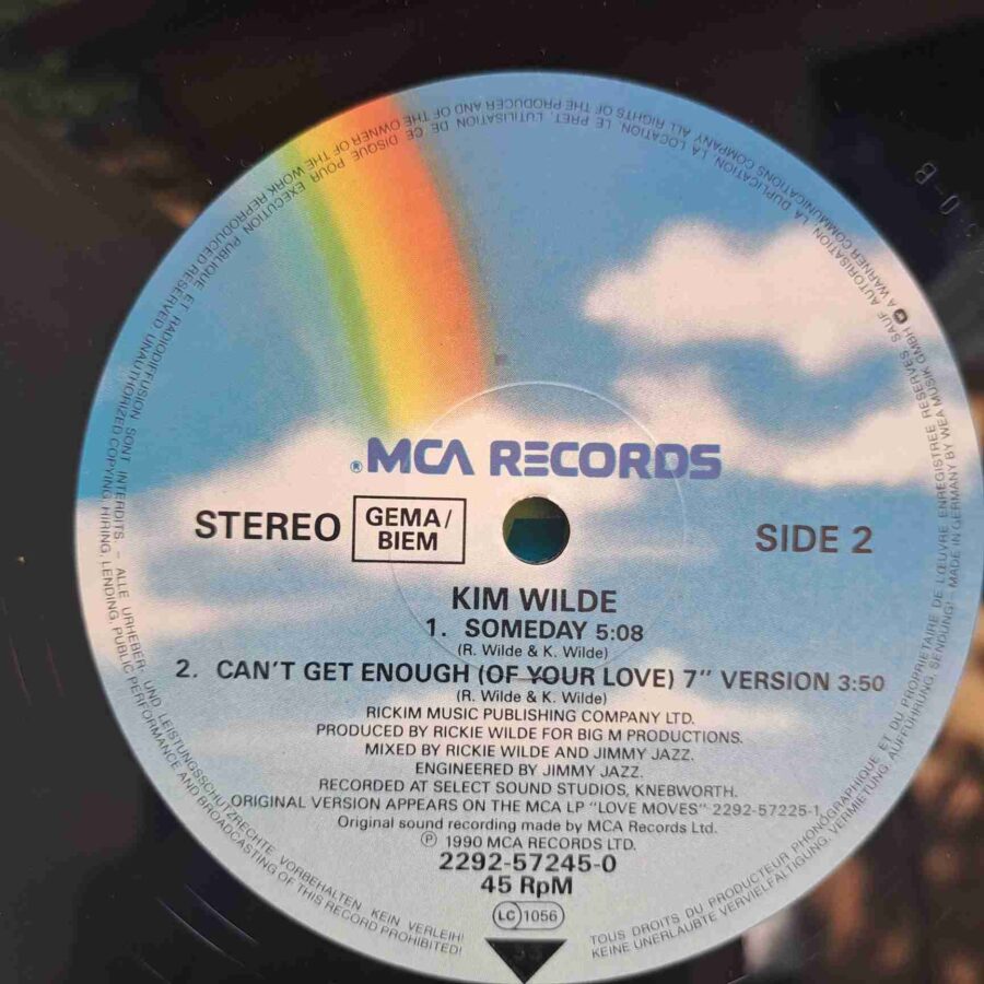 Kim Wilde – Can't Get Enough (Of Your Love) - Disc VINIL MAXI 45 RPM VG+