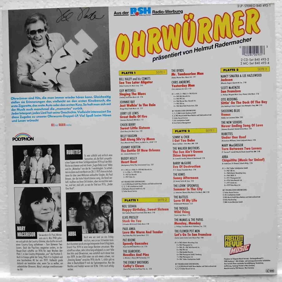 Ohrwürmer SKU9 (3) Ohrwürmer - Elvis, Buddy Holly, ABBA, The Byrds, Otis Redding - Disc Vinil 2LP VG+