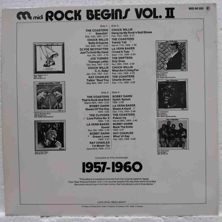 Rock Begins Vol.Il 1957-1960 SKUX (3) Rock Begins Vol.Il 1957-1960 - The Coasters, Chuck Willis, Ray Charles, Bobby Darin - Disc VINIL 2LP VG