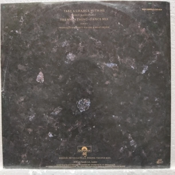 Roxy Music – Take A Chance With Me The Main Thing (Dance Mix) SKU7 (3) Roxy Music – Take A Chance With Me / The Main Thing (Dance Mix) - Disc VINIL MAXI 45 RPM VG VG+