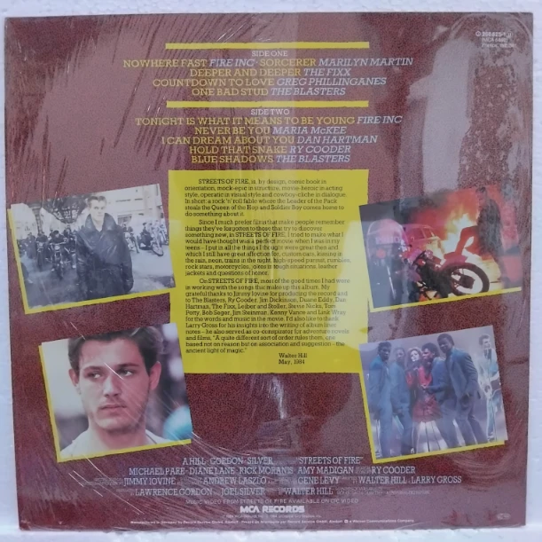 Streets Of Fire (Music From The Original Motion Picture Soundtrack) SKU7 (3) Streets Of Fire (Music From The Original Motion Picture Soundtrack) - Disc VINIL LP VG VG+