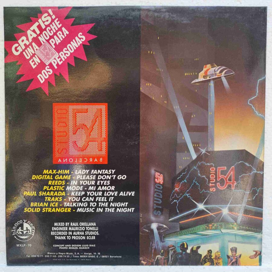 Studio 54 Volumen 2 SKU4 (3) Studio 54 Volumen 2 - Max-Him, Traks, Solid Stranger, Brian Ice - Disc VINIL LP VG+