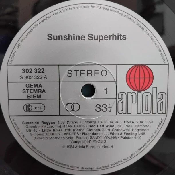 Sunshine Super Hits - UB40, Boney M, Culture Club, Ricchi E Poveri - Disc VINIL 2LP VG VG+