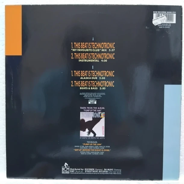 Technotronic Feat. MC Eric – This Beat Is Technotronic SKU7 (3) Technotronic Feat. MC Eric – This Beat Is Technotronic - Disc VINIL MAXI 45 RPM VG VG+