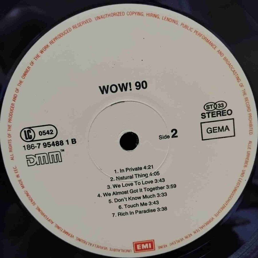 WOW! 90 SKUX (1) WOW! 90 - Roxette, MC Hammer, Tina Turner, Gloria Estefan - Disc VINIL 2LP VG