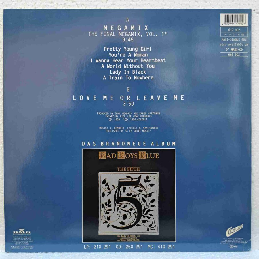 Bad Boys Blue – Mega-Mix Vol. 1 (3) Bad Boys Blue – Mega-Mix Vol. 1 - Disc VINIL MAXI 45 RPM EX