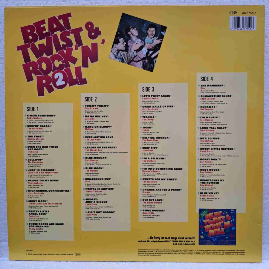 Beat, Twist & Rock'N'Roll Vol. 2 (3) Beat, Twist & Rock'N'Roll Vol. 2 - Eddie Cochran, Chubby Checker, Beach Boys - Disc VINIL 2LP EX