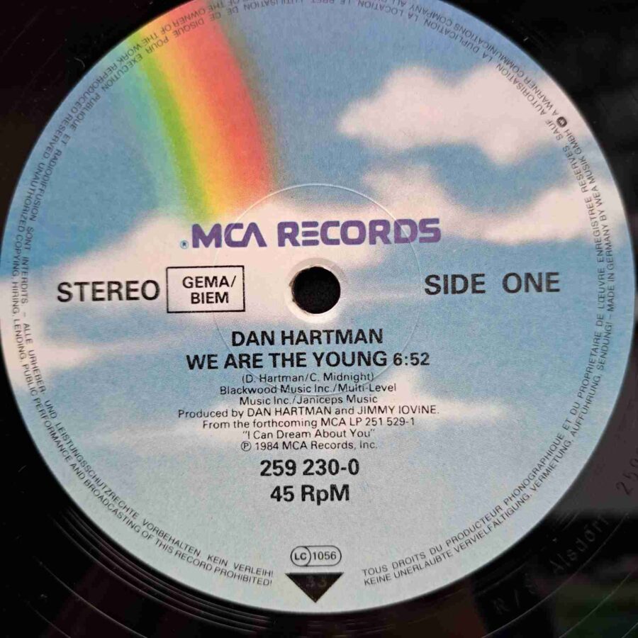 Dan Hartman – We Are The Young SKU4 (1) Dan Hartman – We Are The Young – Disc VINIL MAXI 45 RPM VG+