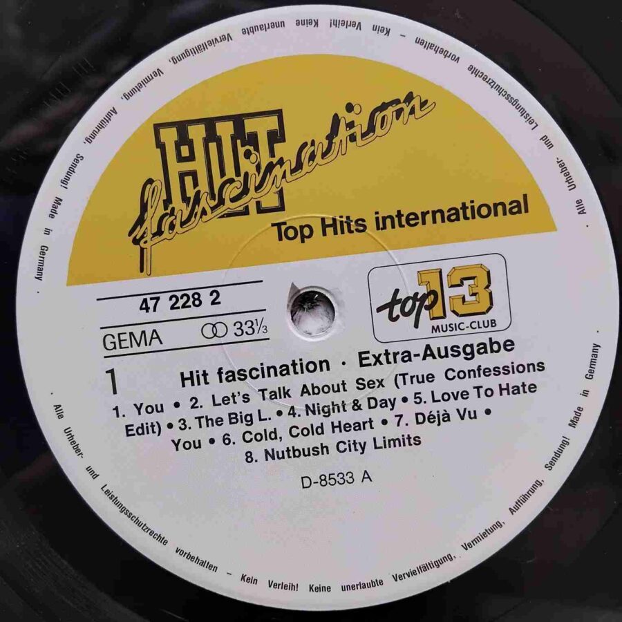 Hit Fascination Extra (1) Hit Fascination Extra - Roxette, Erasure, Kylie Minogue, Ten Sharp, Tina Turner, David Hasselhoff - Disc VINIL LP EX