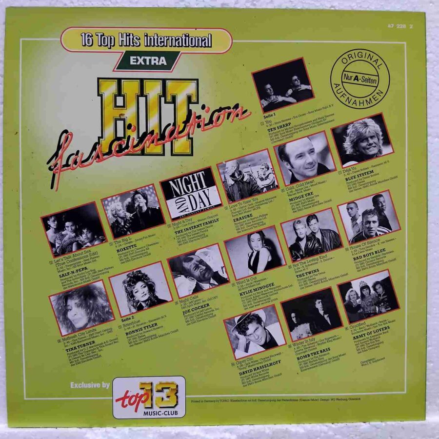 Hit Fascination Extra (3) Hit Fascination Extra - Roxette, Erasure, Kylie Minogue, Ten Sharp, Tina Turner, David Hasselhoff - Disc VINIL LP EX