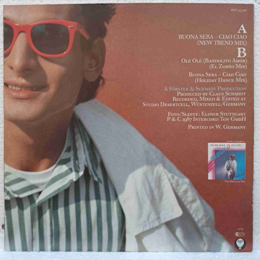 Mauro – Buona Sera - Ciao Ciao (New-Trend-Mix) (3) Mauro – Buona Sera - Ciao Ciao (New-Trend-Mix) - Disc VINIL MAXI 45 RPM EX