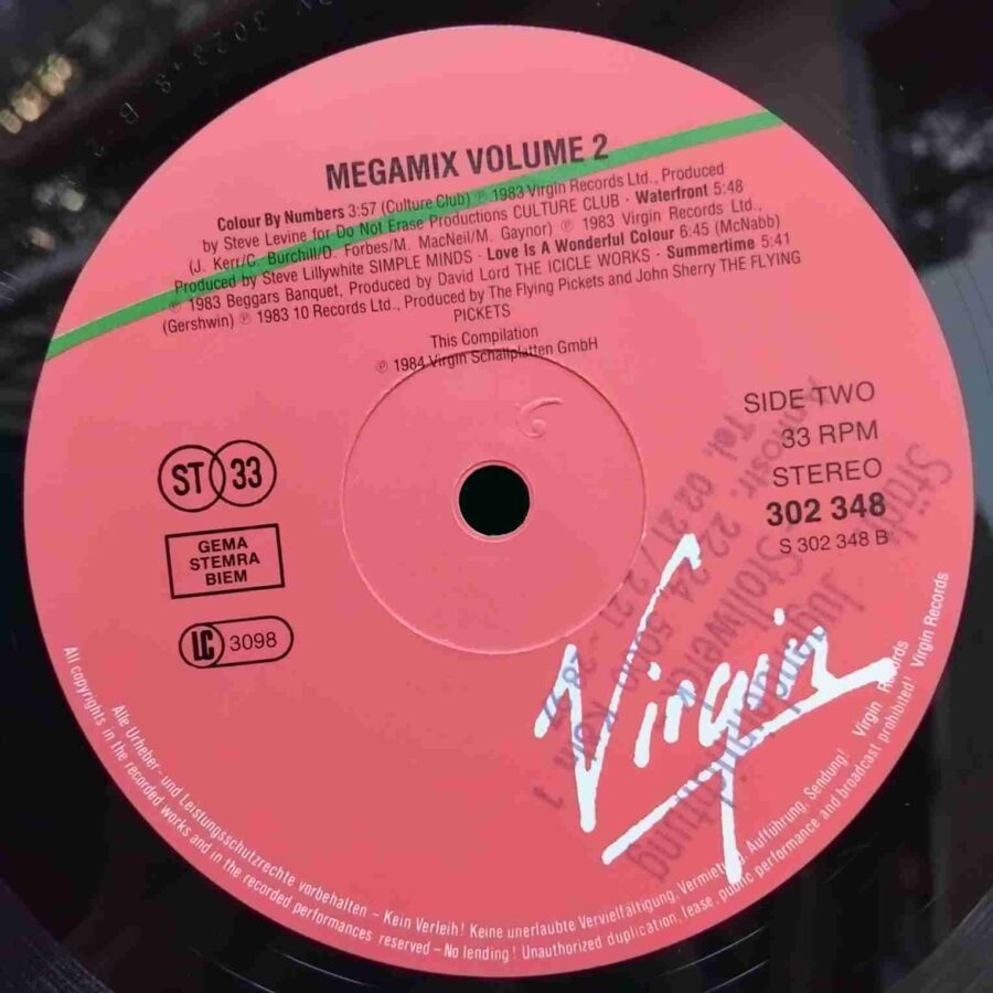 Megamix Volume 2 (16 Maxi-Singles) - Culture Club, Simple Minds, UB40 și Mike Oldfield - Disc VINIL 2LP VG VG+