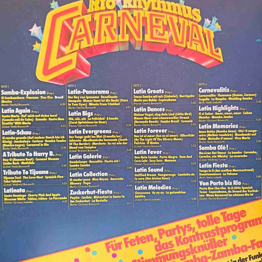 Ricky Costa's Beach Company – Rio Rhythmus Carneval SKUOCT (1) Ricky Costa's Beach Company – Rio Rhythmus Carneval – Disc VINIL 2LP VG+