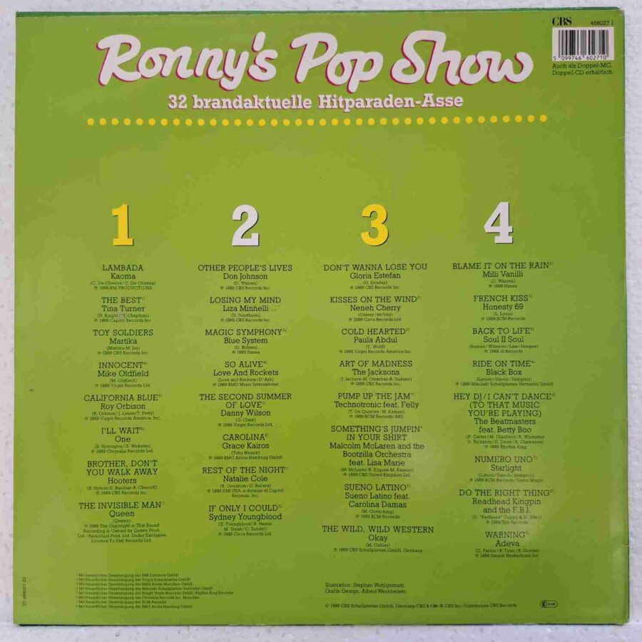 Ronny's Pop Show 14 SKU4 (3) Ronny's Pop Show 14 – Lambada, Soul II Soul, Paula Abdul, Queen, Technotronic - Disc VINIL 2LP VG+