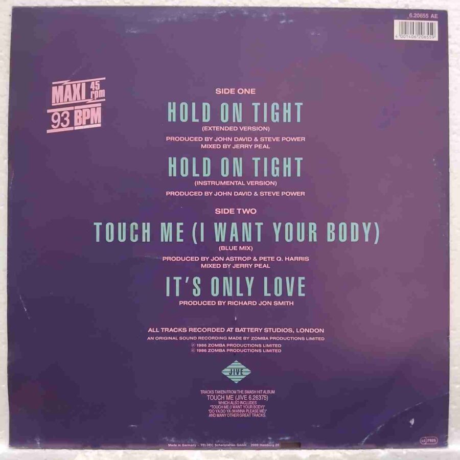 Samantha Fox – Hold On Tight - Disc VINIL MAXI 45 RPM EX