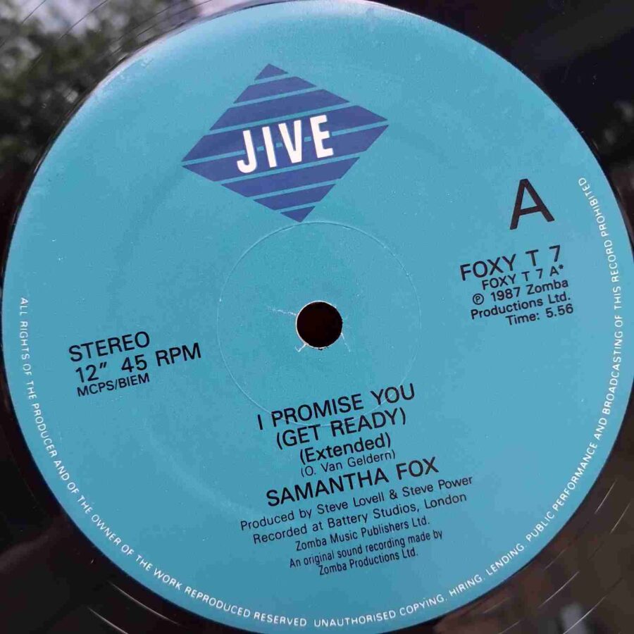 Samantha Fox – I Promise You (Get Ready) (1) Samantha Fox – I Promise You (Get Ready) - Disc VINIL MAXI 45 RPM EX