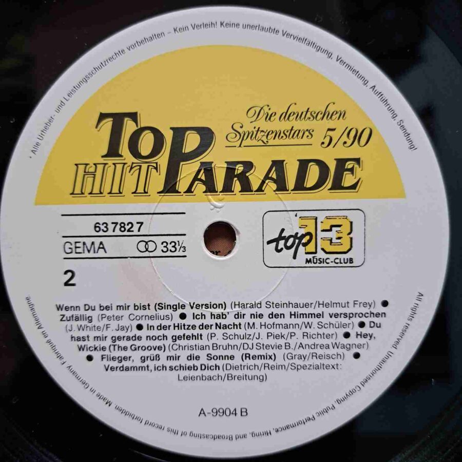 Top Hitparade 590 (1) Top Hitparade 5/90 - Roland Kaiser, G.G. Anderson, Marianne Rosenberg, Die Flippers - Disc VINIL LP VG VG+