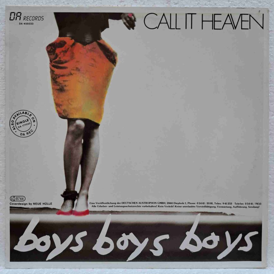 Call It Heaven – Boys Boys Boys SKU8 (3) Call It Heaven – Boys Boys Boys - Disc VINIL MAXI 45 RPM EX