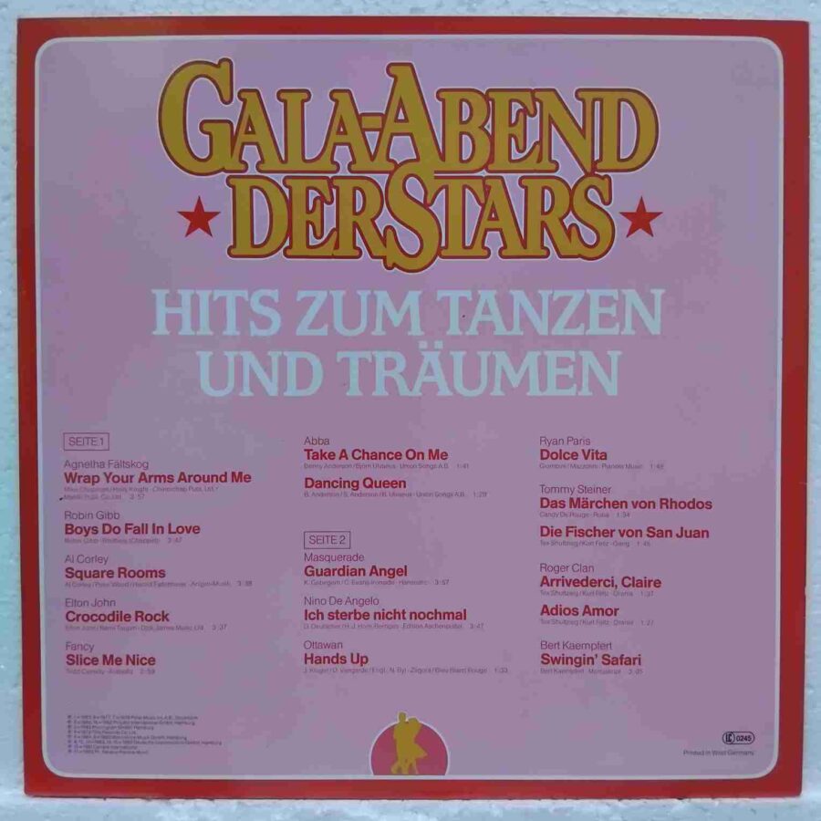 Gala-Abend Der Stars (Hits Zum Tanzen Und Träumen) SKU6 (3) Gala-Abend Der Stars - ABBA, Nino De Angelo, Fancy, Elton John - Disc VINIL LP VG+