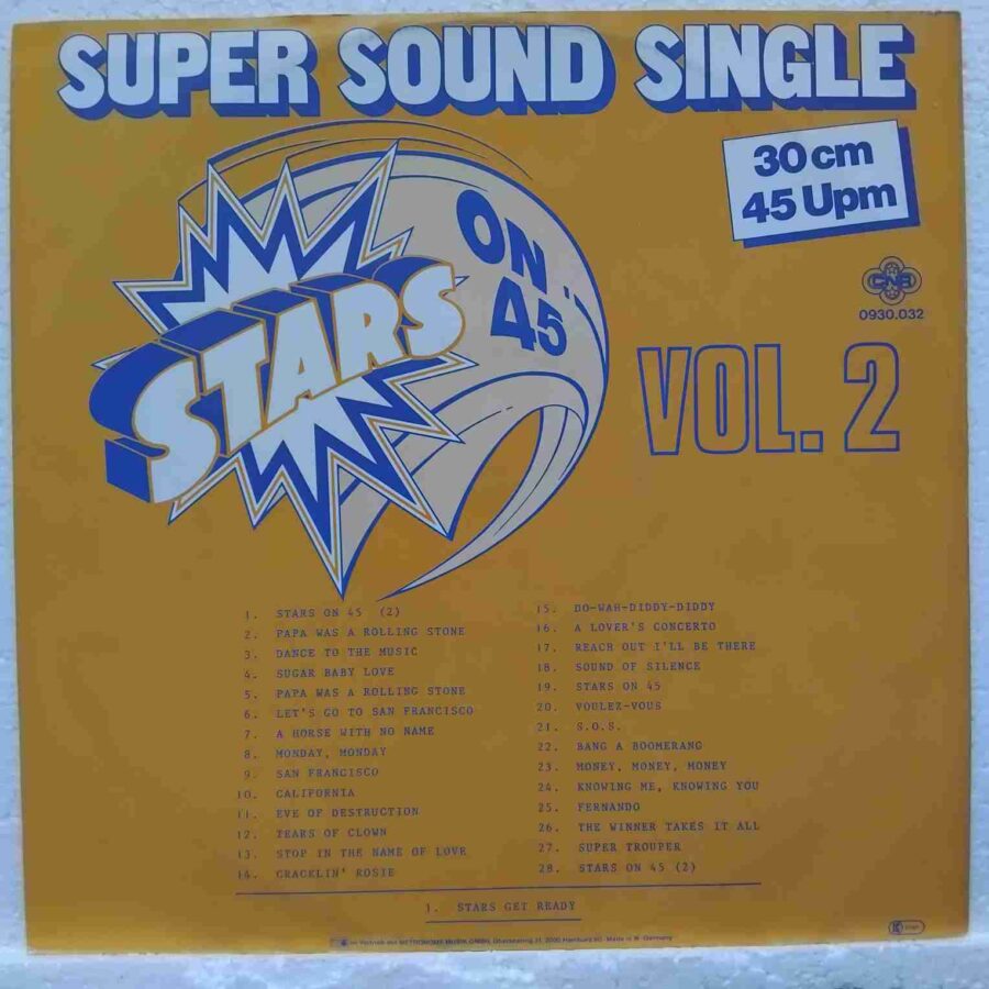 Stars On 45 – Stars On 45 Vol. 2 (Special Long Version) - Disc VINIL MAXI 45 RPM VG+